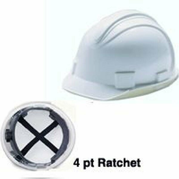 Jackson Safety Hard Hat, 11 x 9-1/2 x 8-1/2 in, 4-Point Suspension, HDPE Shell, White, Class: C, E, G 3013362